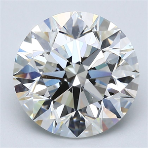 Picture of Natural Diamond 4.01 Carats, Round with Excellent Cut, H Color, SI1 Clarity and Certified by GIA