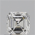 Natural Diamond 0.50 Carats, Asscher with  Cut, F Color, VVS2 Clarity and Certified by GIA