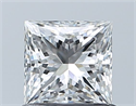 Natural Diamond 0.81 Carats, Princess with  Cut, F Color, VS1 Clarity and Certified by GIA