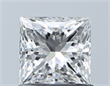 Natural Diamond 0.81 Carats, Princess with  Cut, F Color, VS1 Clarity and Certified by GIA