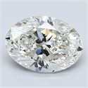 Natural Diamond 4.01 Carats, Oval with  Cut, H Color, SI1 Clarity and Certified by GIA