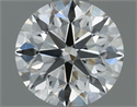 Natural Diamond 0.50 Carats, Round with Excellent Cut, H Color, VVS2 Clarity and Certified by IGI