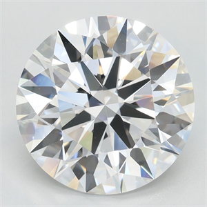 Picture of Lab Grown Diamond 3.52 Carats, Round with Ideal Cut, D Color, IF Clarity and Certified by IGI