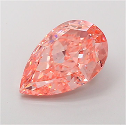 Picture of Lab Grown Diamond 4.82 Carats, Pear with  Cut, Fancy Vivid Pink Color, VS1 Clarity and Certified by IGI