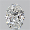 Natural Diamond 0.90 Carats, Oval with  Cut, F Color, SI1 Clarity and Certified by GIA