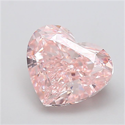 Picture of Lab Grown Diamond 5.02 Carats, Heart with  Cut, Fancy Pink Color, VVS2 Clarity and Certified by IGI
