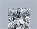 Diamante Natural 0.52 quilates, Princesa , Color E, claridad VVS2 y certificado GIA