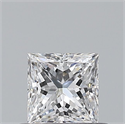 Natural Diamond 0.50 Carats, Princess with  Cut, D Color, VVS1 Clarity and Certified by GIA