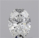 Natural Diamond 0.51 Carats, Oval with  Cut, D Color, VVS2 Clarity and Certified by GIA