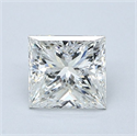 Natural Diamond 1.50 Carats, Princess with  Cut, H Color, SI1 Clarity and Certified by GIA