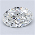 Natural Diamond 1.40 Carats, Oval with  Cut, G Color, VVS1 Clarity and Certified by GIA