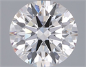 Lab Grown Diamond 3.02 Carats, Round with Ideal Cut, E Color, VVS2 Clarity and Certified by IGI