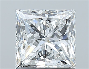 Picture of Natural Diamond 1.01 Carats, Princess with  Cut, E Color, VVS2 Clarity and Certified by GIA