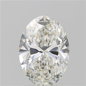 Picture of Natural Diamond 1.50 Carats, Oval with  Cut, J Color, SI1 Clarity and Certified by GIA
