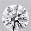Lab Grown Diamond 2.76 Carats, Round with Ideal Cut, D Color, VVS2 Clarity and Certified by IGI