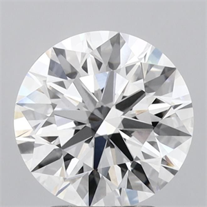 Picture of Lab Grown Diamond 2.76 Carats, Round with Ideal Cut, D Color, VVS2 Clarity and Certified by IGI