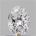 Natural Diamond 0.53 Carats, Oval with  Cut, D Color, VVS2 Clarity and Certified by GIA