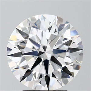 Picture of Lab Grown Diamond 3.53 Carats, Round with Ideal Cut, D Color, VVS2 Clarity and Certified by IGI