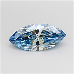 Picture of Lab Grown Diamond 1.23 Carats, Marquise with  Cut, Fancy Vivid Blue Color, VS1 Clarity and Certified by IGI