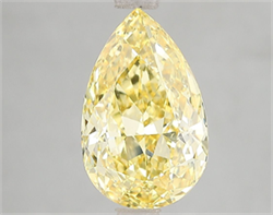 Picture of Lab Grown Diamond 3.01 Carats, Pear with  Cut, Fancy Intense Yellow Color, VS1 Clarity and Certified by IGI