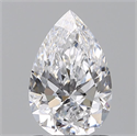 Natural Diamond 0.90 Carats, Pear with  Cut, D Color, VVS2 Clarity and Certified by GIA