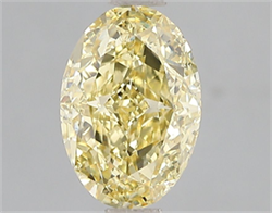 Picture of Lab Grown Diamond 1.57 Carats, Pear with  Cut, Fancy Intense Yellow Color, VS1 Clarity and Certified by IGI