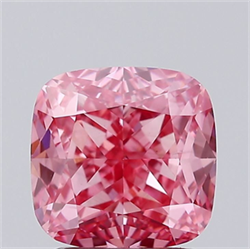 Picture of Lab Grown Diamond 2.01 Carats, Cushion with  Cut, Fancy Vivid Pink Color, VVS2 Clarity and Certified by IGI