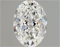 Natural Diamond 0.70 Carats, Oval with  Cut, F Color, VVS2 Clarity and Certified by GIA
