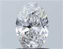 Natural Diamond 0.90 Carats, Oval with  Cut, E Color, SI2 Clarity and Certified by GIA