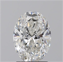 Natural Diamond 1.50 Carats, Oval with  Cut, G Color, SI2 Clarity and Certified by GIA