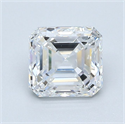 Natural Diamond 1.01 Carats, Asscher with  Cut, F Color, VS2 Clarity and Certified by GIA