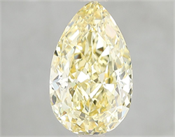 Picture of Lab Grown Diamond 3.09 Carats, Pear with  Cut, Fancy Intense Yellow Color, VS1 Clarity and Certified by IGI