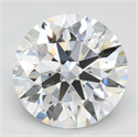 Lab Grown Diamond 2.80 Carats, Round with Ideal Cut, D Color, VVS1 Clarity and Certified by IGI