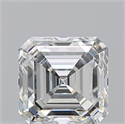 Natural Diamond 0.90 Carats, Asscher with  Cut, I Color, VVS1 Clarity and Certified by GIA