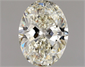 Natural Diamond 1.01 Carats, Oval with  Cut, K Color, SI2 Clarity and Certified by HRD
