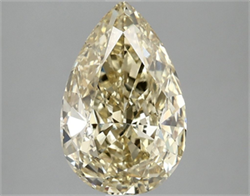 Picture of Lab Grown Diamond 3.07 Carats, Pear with  Cut, Fancy Yellow Color, VS2 Clarity and Certified by IGI