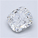 Natural Diamond 1.21 Carats, Cushion with  Cut, D Color, SI1 Clarity and Certified by GIA
