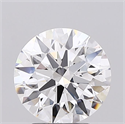 Lab Grown Diamond 2.74 Carats, Round with Ideal Cut, D Color, IF Clarity and Certified by IGI