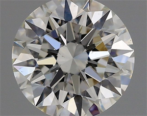 Picture of Natural Diamond 0.70 Carats, Round with Excellent Cut, H Color, VS2 Clarity and Certified by GIA