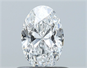 Natural Diamond 0.50 Carats, Oval with  Cut, D Color, SI1 Clarity and Certified by GIA