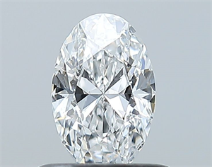 Picture of Natural Diamond 0.50 Carats, Oval with  Cut, D Color, SI1 Clarity and Certified by GIA