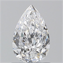 Natural Diamond 1.01 Carats, Pear with  Cut, D Color, VVS2 Clarity and Certified by GIA