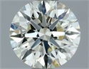 Natural Diamond 0.56 Carats, Round with Excellent Cut, J Color, VVS1 Clarity and Certified by IGI