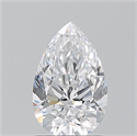 Natural Diamond 1.20 Carats, Pear with  Cut, D Color, SI2 Clarity and Certified by GIA
