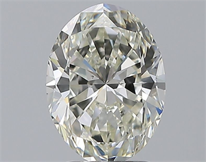 Picture of Natural Diamond 2.51 Carats, Oval with  Cut, J Color, VS2 Clarity and Certified by GIA
