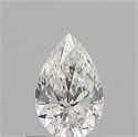 Natural Diamond 0.50 Carats, Pear with  Cut, H Color, VVS1 Clarity and Certified by GIA