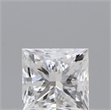 Natural Diamond 0.40 Carats, Princess with  Cut, D Color, SI2 Clarity and Certified by GIA