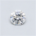 Diamante Natural 0.40 quilates, Redondo , Color F, claridad SI2 y certificado GIA