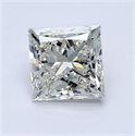 Natural Diamond 1.01 Carats, Princess with  Cut, J Color, VVS2 Clarity and Certified by GIA