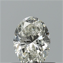 Natural Diamond 0.40 Carats, Oval with  Cut, G Color, VVS2 Clarity and Certified by IGI